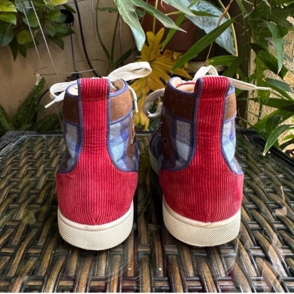 CHRISTIAN LOUBOUTIN men’s Crosta Barbara Square Lou Spikes Orlato Flat Sneakers - Picture 4 of 8